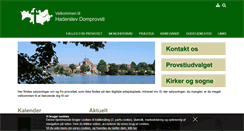 Desktop Screenshot of haderslevdomprovsti.dk